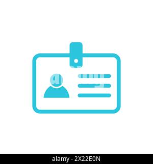 ID Card icon. Isolated on white background. From blue icon set. Stock Vector