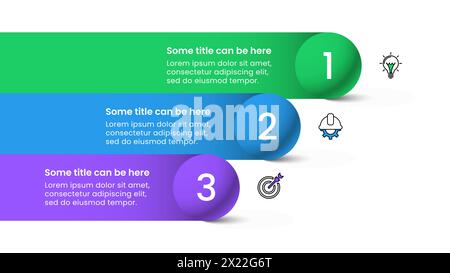 Infographic template with icons and 3 options or steps. Can be used for workflow layout, diagram, banner, webdesign. Vector illustration Stock Vector