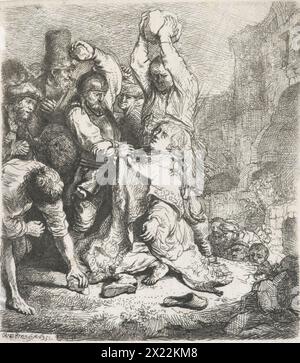 The stoning of St Stephen, 1635, Netherlands. Stock Photo