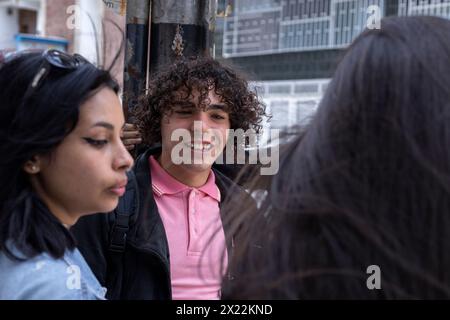 Group of university students outside of class Stock Photo