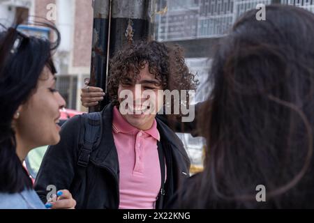 Group of university students outside of class Stock Photo