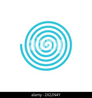 Spiral icon. Isolated on white background. From blue icon set. Stock Vector