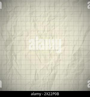 Old dented notebook paper with place for your text. Vector illustration Stock Vector