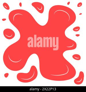 Red splash on a white background. Vector illustration Stock Vector