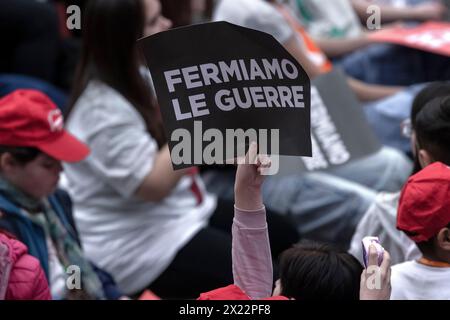 Vatican City, Vatican, 19 April 2024. Pope Francis meets the students of the National Italian Network of Peace Schools in the Paul VI hall at the Vatican. Maria Grazia Picciarella/Alamy Live News Stock Photo