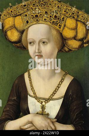 Portrait of Kunigunde of Austria, 1485. Stock Photo