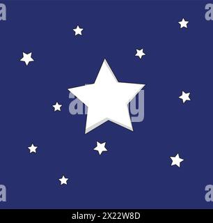 Group of stars shining brightly vector illustration Stock Vector