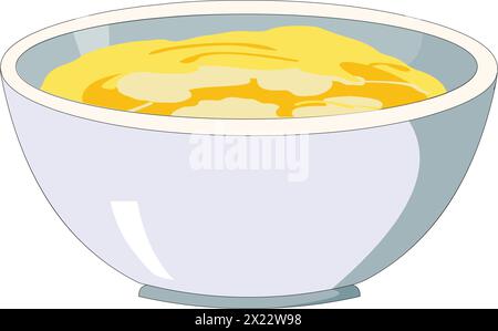 Ghee in a bowl vector illustration Stock Vector