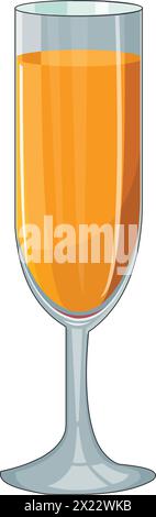 Vector mango juice in a glass Stock Vector
