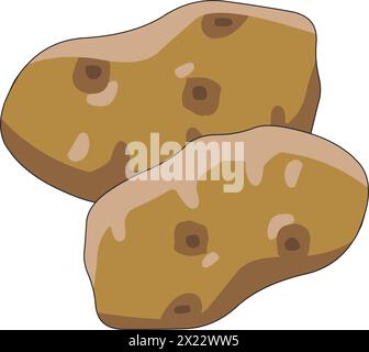 Vector pair of potatoes Stock Vector