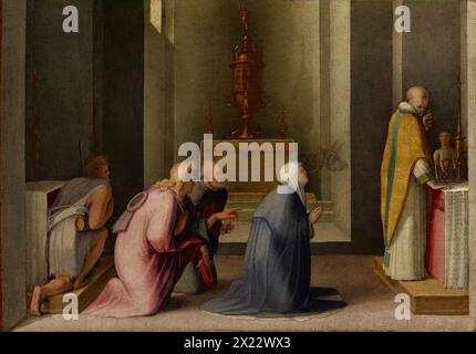 The Miraculous Communion of Saint Catherine of Siena - olio e foglia d ...