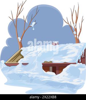 Vector snowing vector illustration Stock Vector