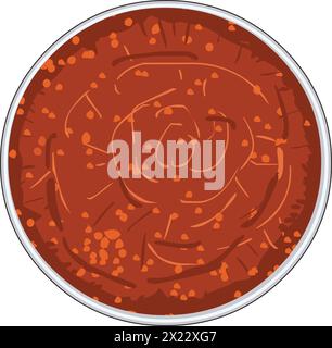 Turmeric paste in a bowl vector illustration Stock Vector