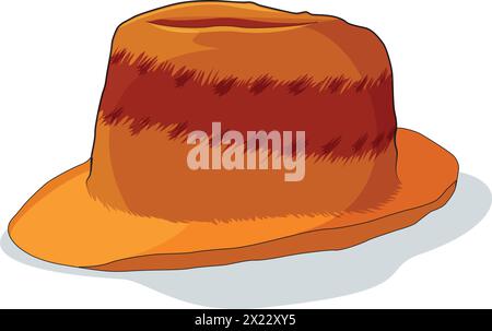 Vector illustration showing brown hat Stock Vector
