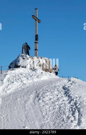Nebelhorn summit (2224m), Oberstdorf, Allgaeu, Swabia, Bavaria, Germany, Oberstdorf, Bavaria, Germany Stock Photo
