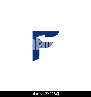 F Eagle Logo Simple. Letter F Icon vector Stock Vector