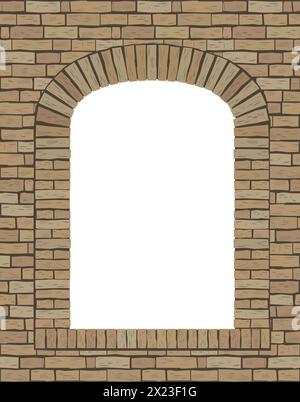 Seamless texture of brick window arch Stock Vector