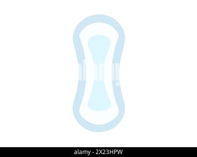 Pink Daily liner. Panty liner vector illustration. Daily feminine hygiene pad. Soft sanitary liner isolated on white surface. Concept of daily feminin Stock Vector