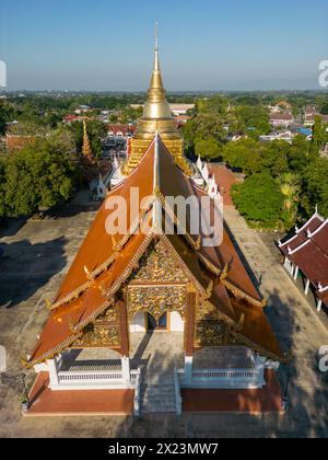 Wat Phra Kaeo Don Tao is a Thai theravada Buddhist temple located in Lampang, Thailand. Stock Photo