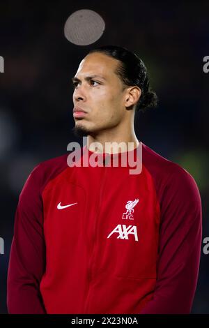 Virgil van Dijk of Liverpool prior to the Tottenham Hotspur FC v ...