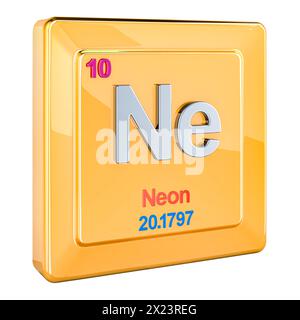 Neon Chemical 10 element of periodic table. Molecule And Communication ...