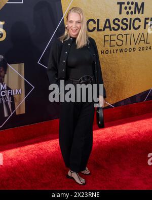 April 18, 2024, Hollywood, California, USA: UMA THURMAN attends the 30th Anniversary Presentation of 'Pulp Fiction' as the Opening Night Film of the 2024 TCM Classic Film Festival. (Credit Image: © Billy Bennight/ZUMA Press Wire) EDITORIAL USAGE ONLY! Not for Commercial USAGE! Stock Photo