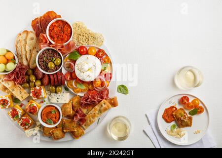 Italian finger food board Stock Photo