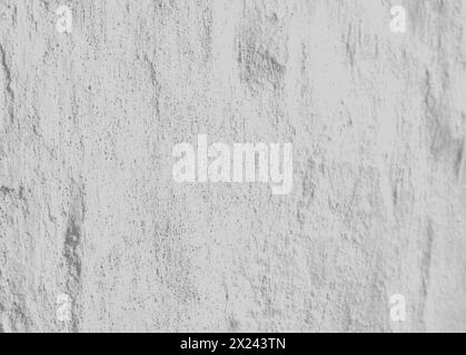 Wallpaper, background and white texture with cement, architecture and building for strong vignette. Wall, mockup and crack with antique, retro and Stock Photo