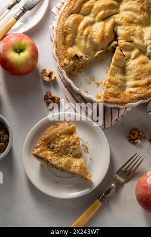 Apple and cinnamon cake Stock Photo
