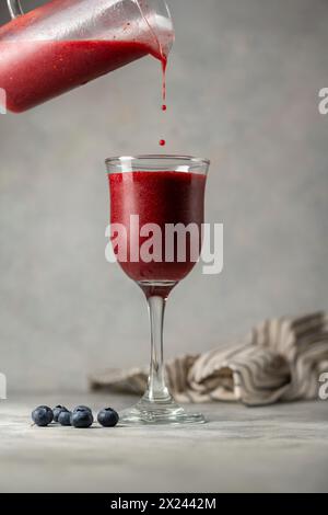 Blueberry smoothie Stock Photo