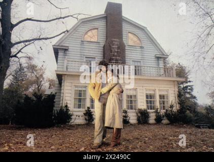 James Brolin, Margot Kidder, on-set of the film, 'The Amityville Horror', American International Pictures, 1979 Stock Photo