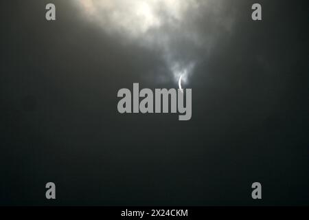 Partial Solar Eclipse Stock Photo