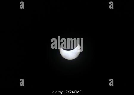 Partial Solar Eclipse Stock Photo