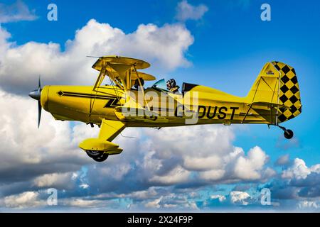 G-DUST Stolp Starduster SA300 at a weekend fly-in at a small grass airfield in England Stock Photo