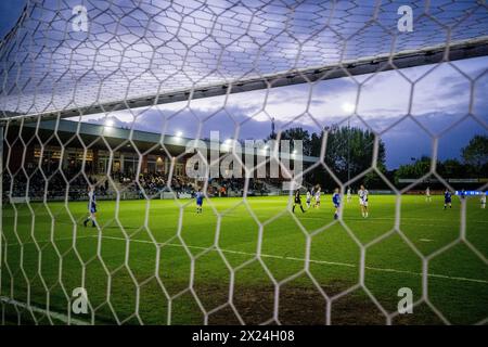 Gent, Belgium. 19th Apr, 2024. General view showing the Chillax Arena during a soccer game between KAA Gent Ladies and RSCA Women, Friday 19 April 2024 at the Chillax Arena in Gent, on day 5 of the play-off group A of the Super League women's competition. BELGA PHOTO JASPER JACOBS Credit: Belga News Agency/Alamy Live News Stock Photo