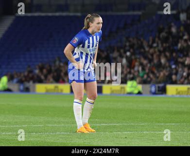 Brighton, UK. 19th Apr, 2024. Brighton, England, April 19th 2024: Elisabeth Terland (Brighton 11) during the WSL game between Brighton Hove Albion and Everton at the Amex Stadium, Brighton, England, on 19 April 2024 (Bettina Weissensteiner/SPP) Credit: SPP Sport Press Photo. /Alamy Live News Stock Photo