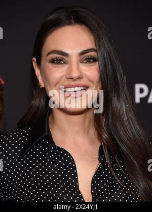 Hollywood, USA. 19th Apr, 2024. Mila Kunis arriving to the “Family Guy 25th Anniversary” event during PaleyFest 2024 at the Dolby Theatre on April 19, 2024 in Hollywood, Ca. © Lisa OConnor/AFF-USA.com Credit: AFF/Alamy Live News Stock Photo