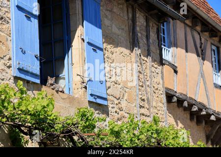 The village of Montignac Lascaux on the banks of the Vézère river in Périgord Noir and at the foot of the Lascaux hill where the most famous prehistor Stock Photo