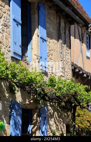 The village of Montignac Lascaux on the banks of the Vézère river in Périgord Noir and at the foot of the Lascaux hill where the most famous prehistor Stock Photo