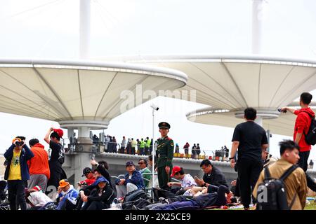 Shanghai, China. 20th Apr, 2024. Circuit atmosphere - fans. Formula 1 World Championship, Rd 5, Chinese Grand Prix, Saturday 20th April 2024. Shanghai, China. Credit: James Moy/Alamy Live News Stock Photo