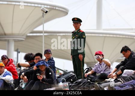 Shanghai, China. 20th Apr, 2024. Circuit atmosphere - fans. Formula 1 World Championship, Rd 5, Chinese Grand Prix, Saturday 20th April 2024. Shanghai, China. Credit: James Moy/Alamy Live News Stock Photo