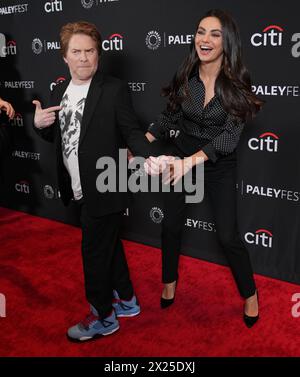 Los Angeles, USA. 19th Apr, 2024. (L-R) Seth Green and Mila Kunis arrives at the PaleyFest LA 2024 - FAMILY GUY 25th Annivesary held at the Dolby Theatre in Hollywood, CA on Friday, ?April 19, 2024. (Photo By Sthanlee B. Mirador/Sipa USA) Credit: Sipa USA/Alamy Live News Stock Photo