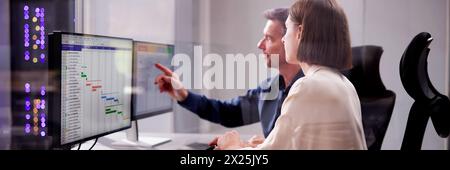 Business PC Calendar Schedule Report Gantt Agenda Management���� Stock Photo