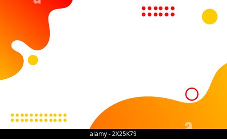 Flat abstract fluid shape wave backgroundt. colorful poster design template vector Stock Vector