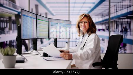 Medical Coding Bill And Billing Codes Spreadsheets Stock Photo