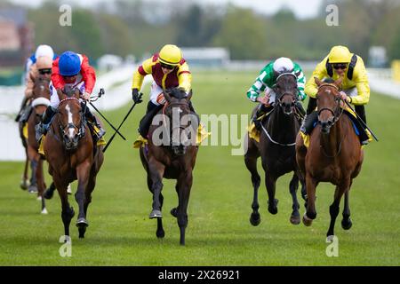 Folgaria and Hollie Doyle win the Dubai Duty Free Stakes ( Registered as the Fred Darling Stakes ) Group 3 for trainer Marco Botti and owner Scuderia Sagam SRLS. Credit JTW Equine Images / Alamy Live News Stock Photo
