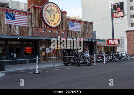 Las Vegas, Nevada.  Bar and Pawn Shop, North 3rd. Street Downtown. Stock Photo