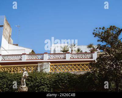 Small Garden (Jardin Chico) at Casa de Pilatos (Pilates House) Palace Interior - Seville, Andalusia, Spain Stock Photo