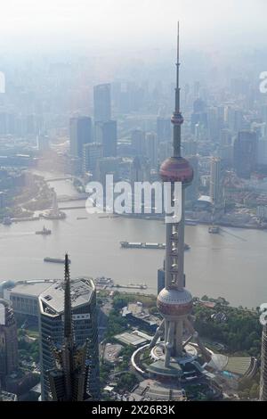 View From The 632 Metre High Shanghai Tower, Nicknamed The Twist 