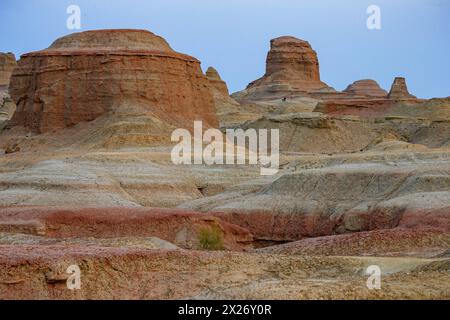 Scenery of Karamay Ghost City, Xinjiang Stock Photo